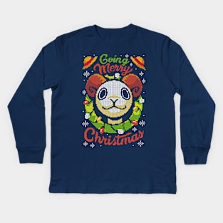 One Piece - Going Merry Christmas Ugly Sweater Kids Long Sleeve T-Shirt